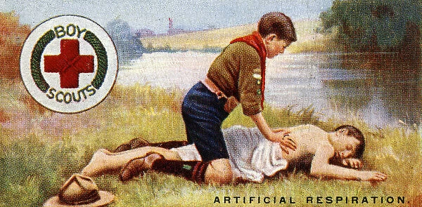 Scout First Aid Badge, 1929 (colour litho)