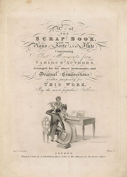 The Scrap Book for the Piano Forte and Flute (engraving)