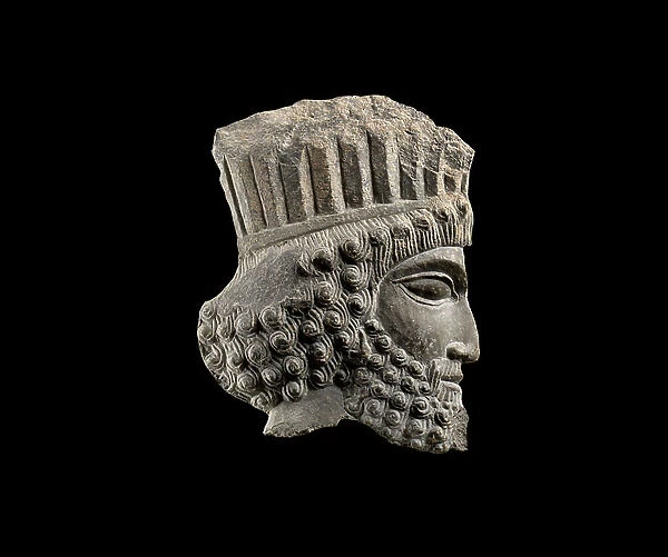 Sculpture of the head of a Persian, 500-450 BC (limestone)