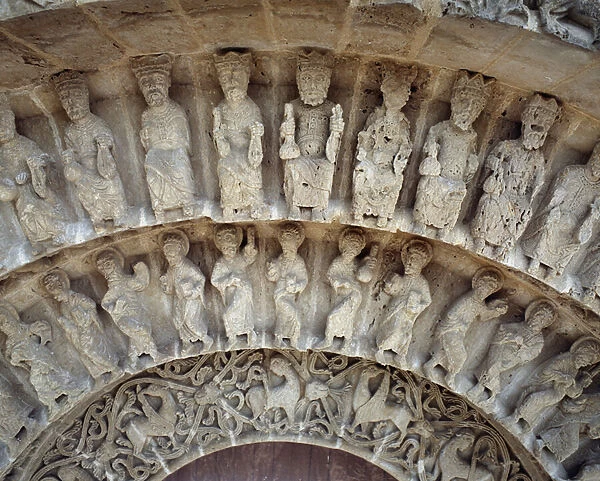 Detail of sculptures of the south portal, 1120-1140