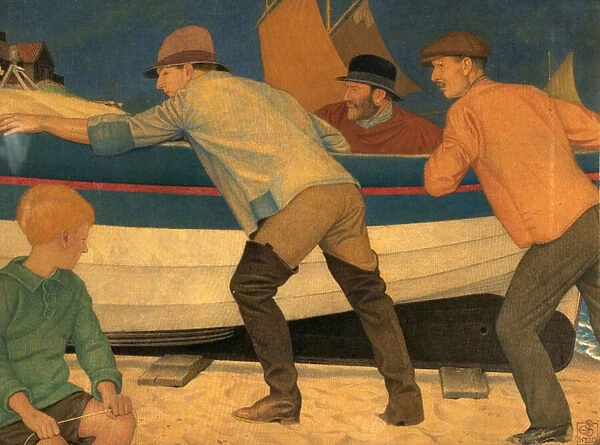 Up From the Sea, 1920 (tempera on fabric)