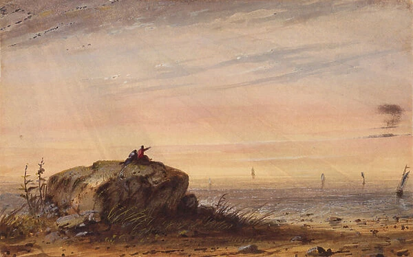 Sea Coast, c. 1837 (w  /  c on paper)