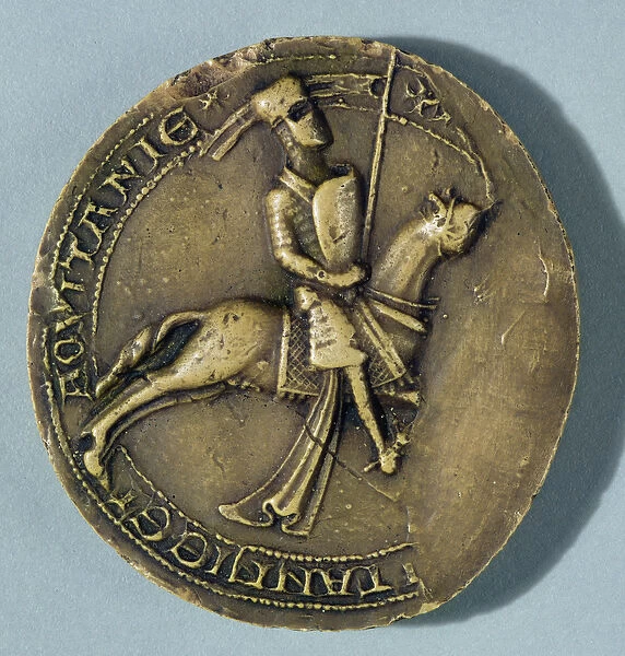 Seal of Arthur I (1187-1203) Duke of Brittany (stone)