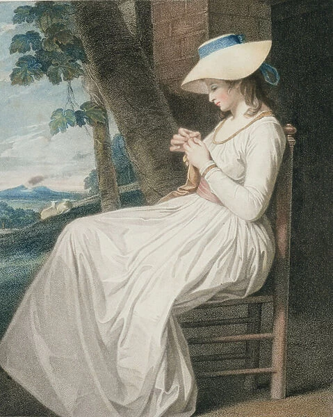 The Seamstress, engraved by Thomas Cheesman (1760-c. 1834), pub