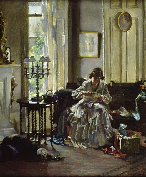 The Seamstress (oil on canvas)