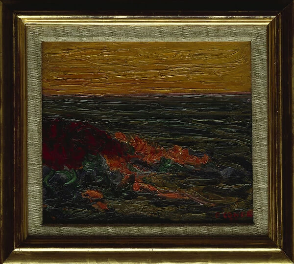 Seascape Yellow Sky Brittany, 1892 (oil on canvas)