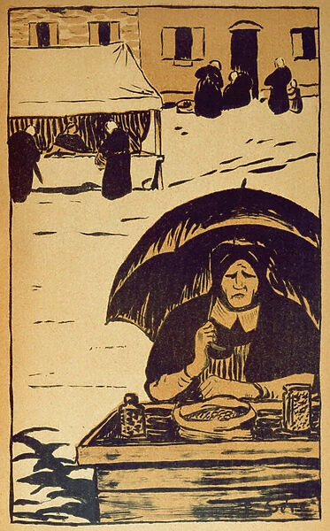 Four Seasons Sellers in Brittany, illustration from La Revue Blanche