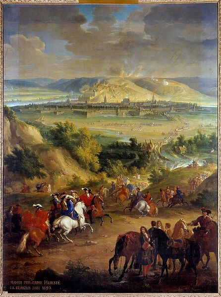 The seat of Namur in Belgium in June 1692 by King Louis XIV (1638-1715