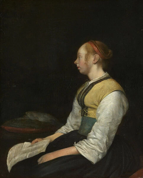 Seated Girl in Peasant Costume, c. 1650-60 (oil on panel)