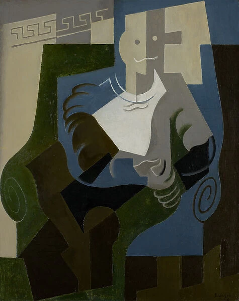 Seated Harlequin, c. 1920 (oil on canvas)
