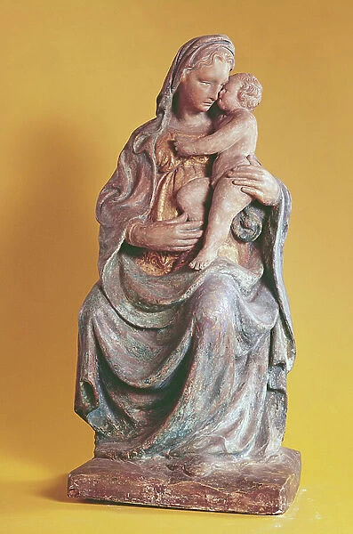 Seated Madonna (painted terracotta)