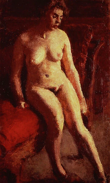 Seated Nude (oil on canvas)