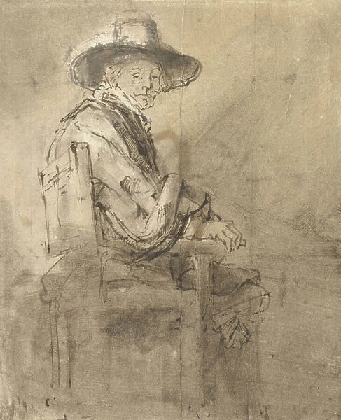 Seated Syndic: Jacob van Loon, c. 1661-62 (pen, ink and wash on paper)
