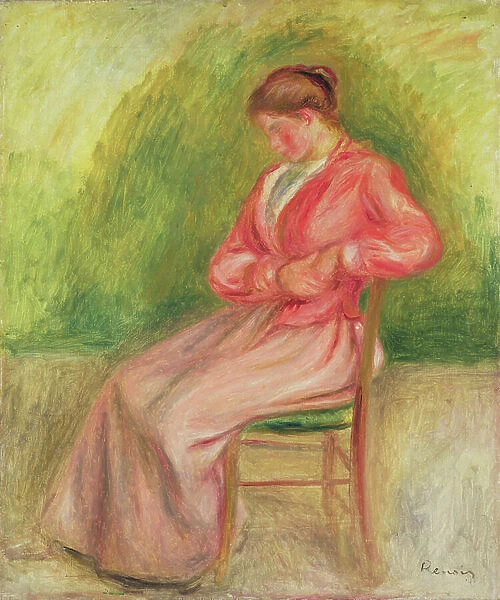 Seated woman (oil on canvas)