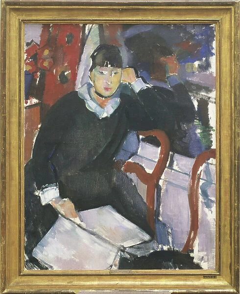 Seated Woman at the Window or Portrait of Nel Deurinckx, the Artist's Wife, 1915 (oil on canvas)