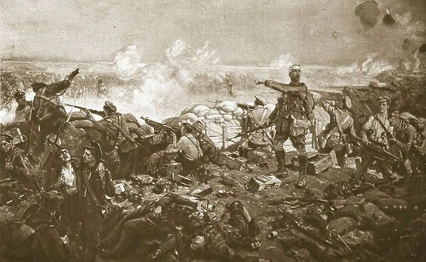The Second Battle of Ypres, 1914-19 (litho)