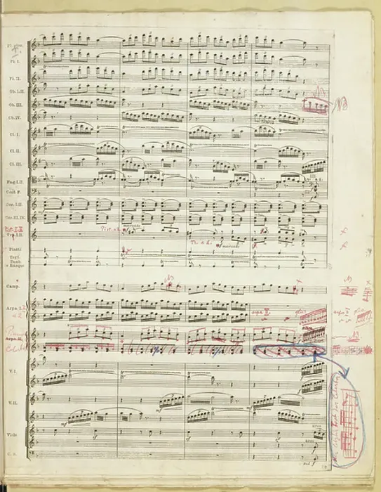 Framed Print : Second draft of score for Petrushka ballet, by Igor Stravinsky, 1911, 20th century Framed Print : Second draft of score for Petrushka ballet, by Igor Stravinsky, 1911, 20th century