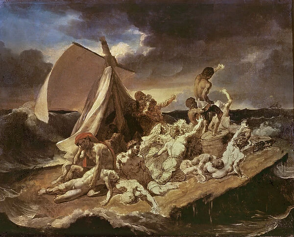 Second study for the Raft of the Medusa (oil on canvas)
