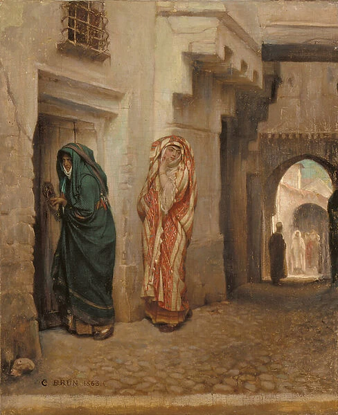 A Secret Rendezvous, 1863 (oil on canvas)