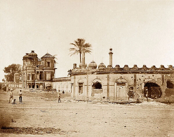The Secundra Bagh showing the Breach of Gateway, Lucknow (b  /  w photo)