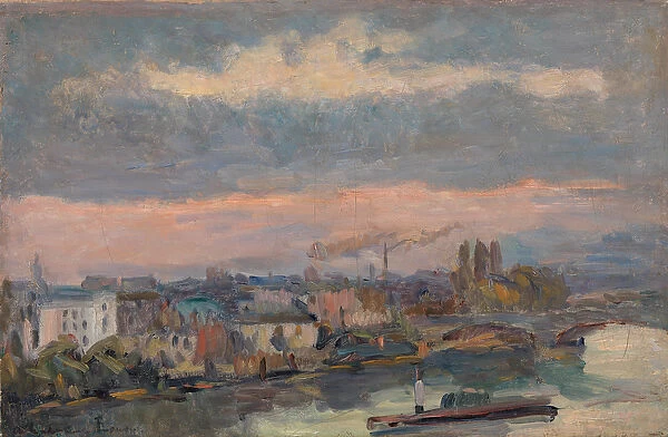 Along the Seine, before 1926 (oil on canvas)