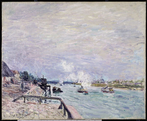 The Seine at Grenelle, Wet Weather, 1878 (oil on canvas)
