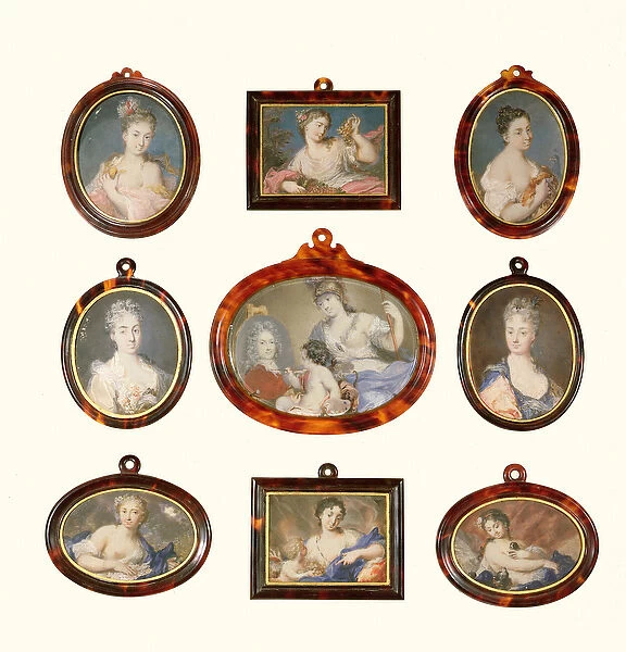 Selection of miniatures by Rosalba Carriera and Cornelius Hozer (fl. 1766-67)