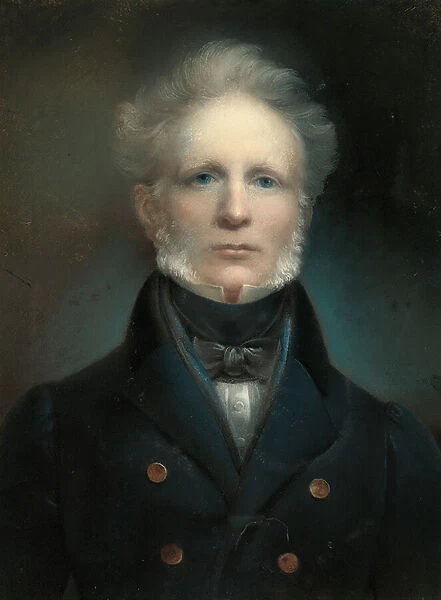 Self portrait, 1839 (pastel on paper) (pair to 780926)