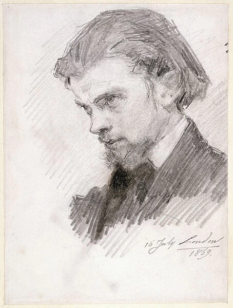 Self Portrait, 1859 (pencil on paper)