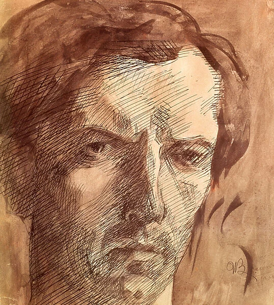 Self portrait, 1909 (ink & w  /  c)