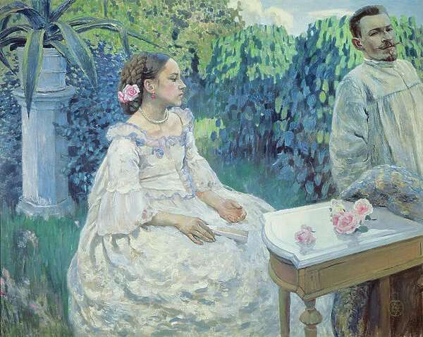 Self Portrait of the Artist with his Sister, Elena Borisova-Musatova