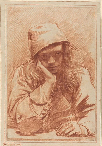 Self-Portrait, c. 1633-96 (red chalk)
