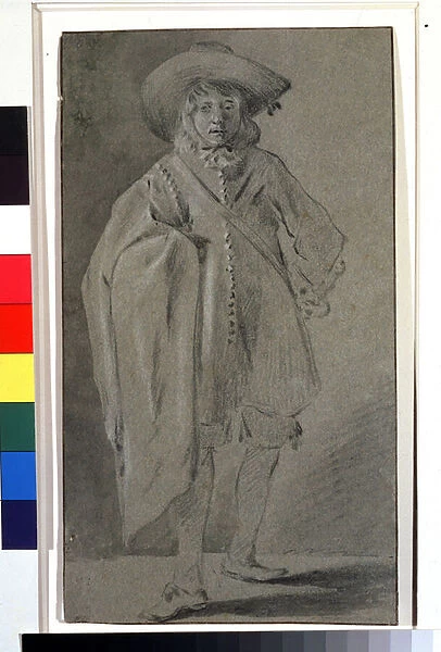 Self portrait, c. 1660 (grisaille on paper)