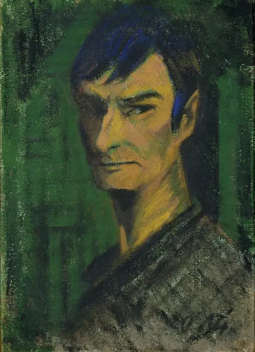Framed Print : Self Portrait, c.1921 (tempera on canvas)