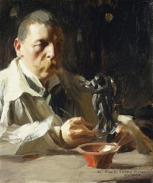 Self-portrait with Faun and Nymph, 1895 (oil on canvas)