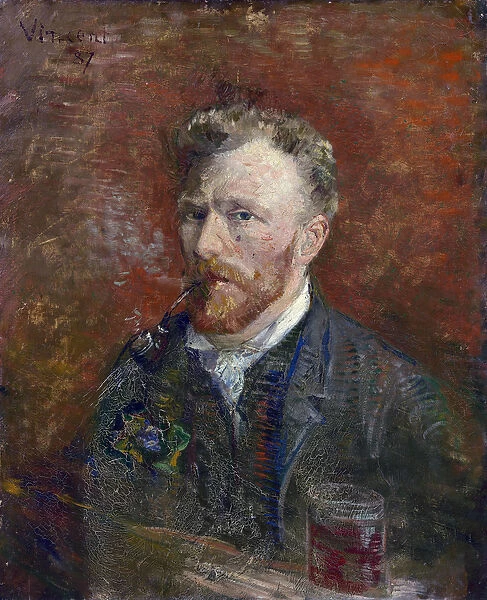 Self-Portrait with Glass par Gogh, Vincent, van (1853-1890)