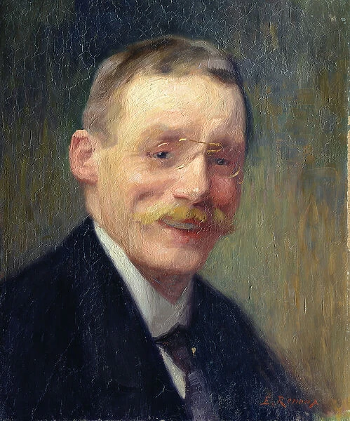 Self portrait, Smiling (oil on canvas)