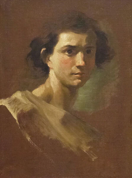 Self portrait as a young man (oil on canvas)
