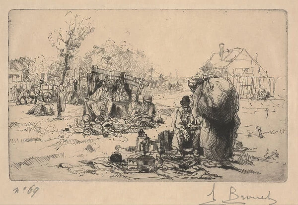 Sellers of Bric a Brac (etching)