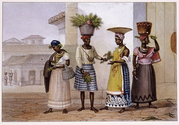 Sellers of grass. 1839 (lithograph)