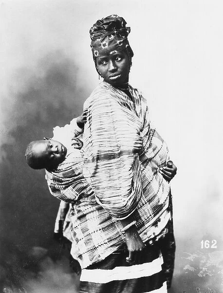 Senegalese Mother and Child, c. 1900 (b  /  w photo)