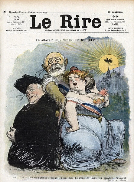 Separation from Church and State: 'the French politician Jean-Bienvenu Martin (Bienvenu-Martin) (1847-1943), Minister of Public Instruction, Fine Arts and Worship