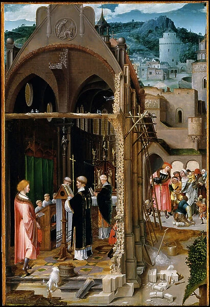 A Sermon on Charity (possibly the Conversion of Saint Anthony), c. 1520-25 (oil on wood)