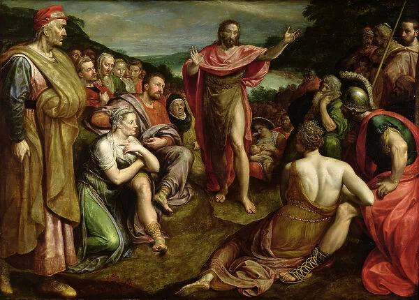 Sermon of St. John the Baptist (oil on canvas)