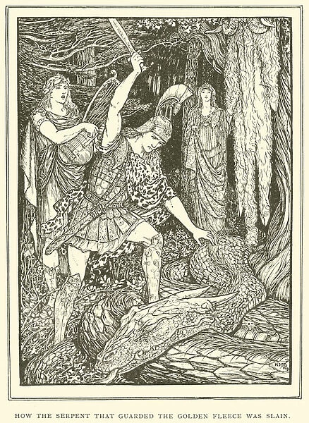 How the Serpent that Guarded the Golden Fleece was Slain (engraving)
