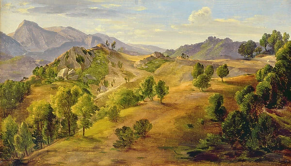 The Serpentara at Olevano, c. 1824 (oil on paper laid down on board)
