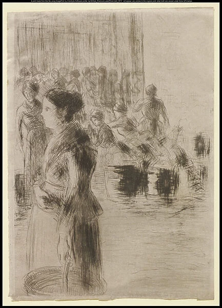 The Servant Girl Marketing, 1888 (etching & drypoint on paper)