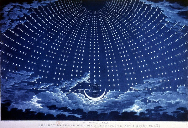 Set by Schinkel, 1841, for 'The Magic Flute', 1791, by Mozart