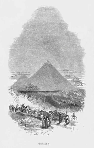Seven Wonders Of The Ancient World: Pyramids (engraving)