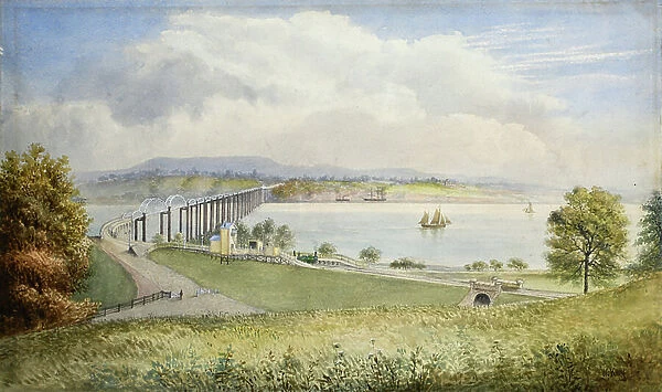 Severn Railway Bridge, 19th century (w / c on paper)
